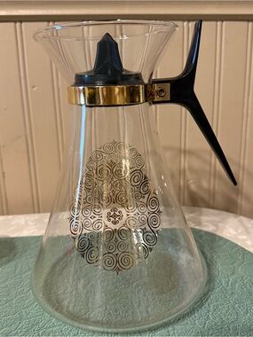 Geni Corning Glass drinks server carafe Very MCM atomic pattern
